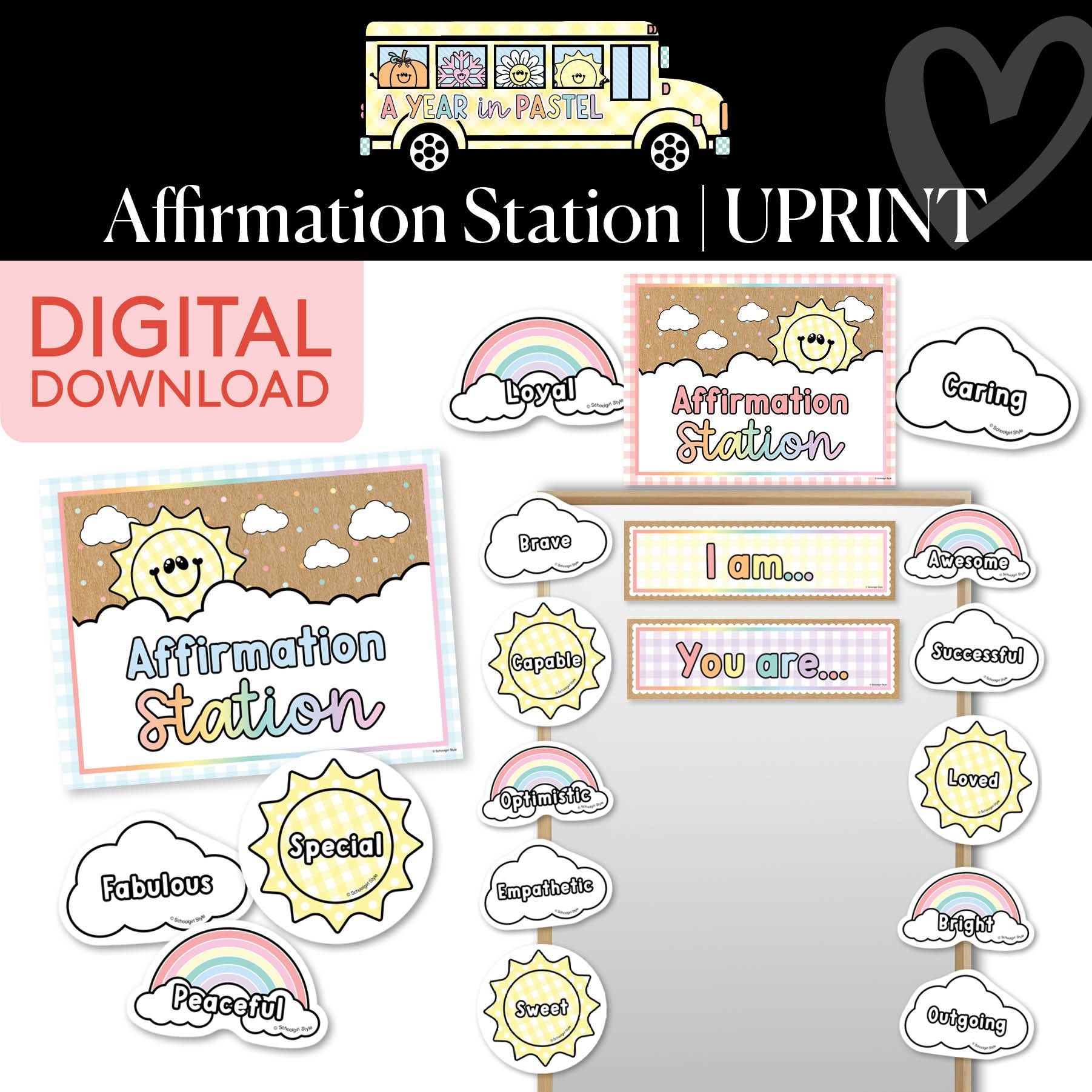 Printable Affirmation Station | A Year In Pastel