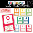 Load image into Gallery viewer, Printable Retro Number Cards | 90s Teacher
