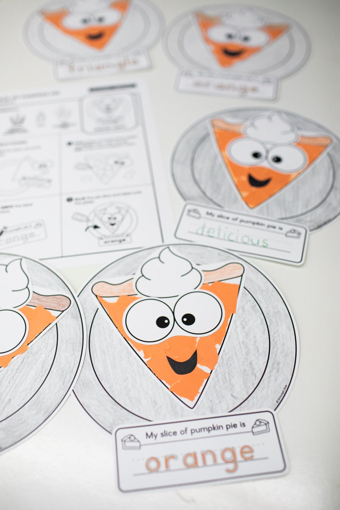 Printable My Slice of Pumpkin Pie Craftivity