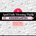 Load image into Gallery viewer, Printable Kindergarten April Daily Morning Work
