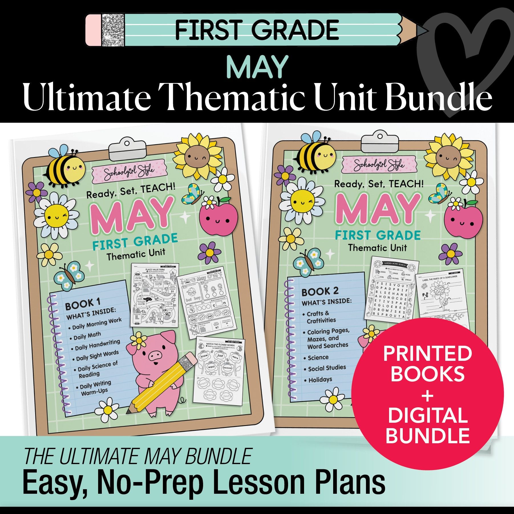 Ultimate First Grade May Thematic Unit Bundle