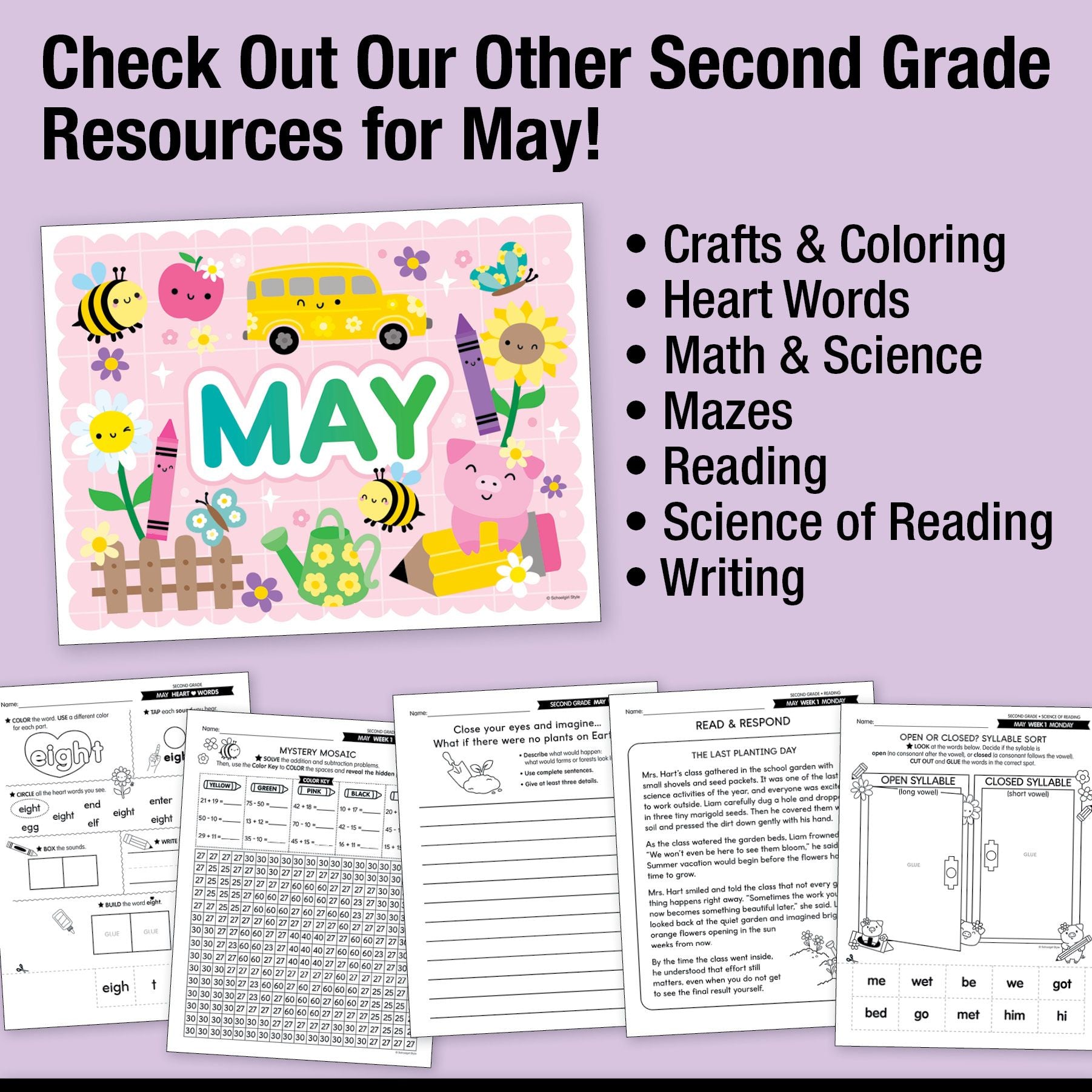 Printable Second Grade May Daily Morning Work