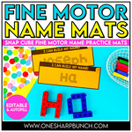 Editable Name Practice Fine Motor Name Activities Snap Cubes Name Mats for Preschool & Kindergarten