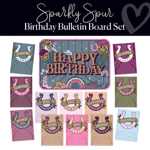 Sparkly Spur Birthday Bulletin Board Set