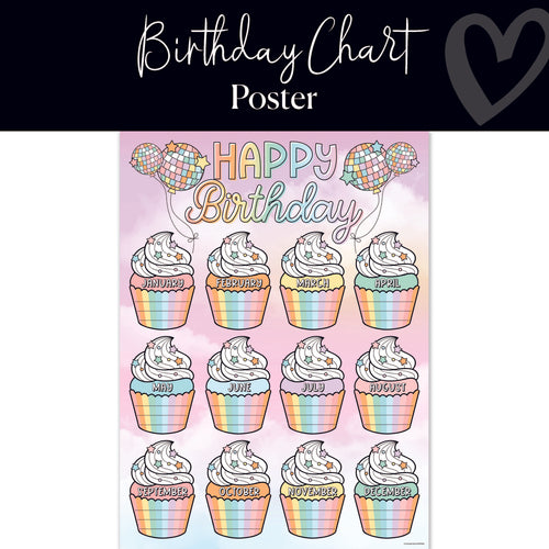 Pastel Birthday Chart Poster