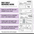 Load image into Gallery viewer, Printable Second Grade May Daily Morning Work
