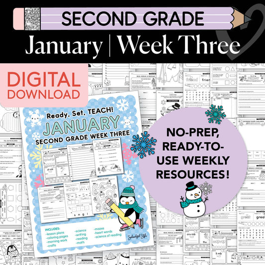 Printable Second Grade January Week 3 Resources