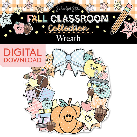 Printable Pastel Fall Wreath