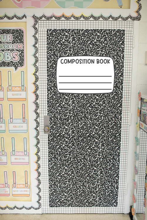 composition notebook door decor bundle