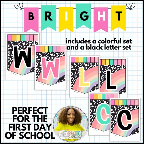 Bright Rainbow Welcome to Class Bunting