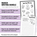 Load image into Gallery viewer, Printable Second Grade March Writing Bundle
