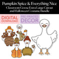 Load image into Gallery viewer, Classroom Goose Extra Large Cutout and Thanksgiving Costume Bundle | Gertie the Goose
