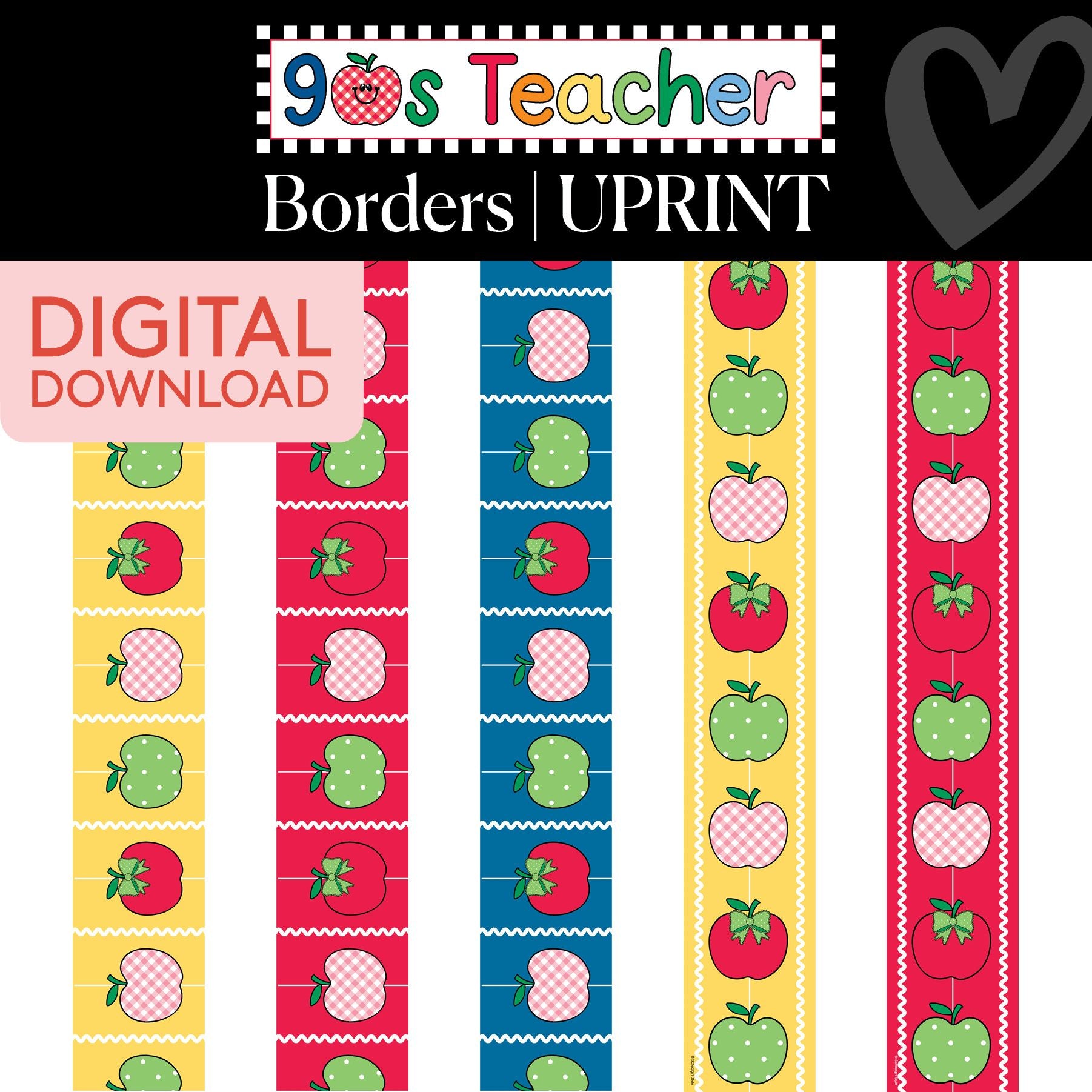Printable Border Vault: Vol. 3 | 90s Teacher