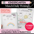 Load image into Gallery viewer, Printable Kindergarten March Daily Writing
