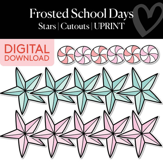 Printable Christmas Stars Cutouts | Frosted School Days