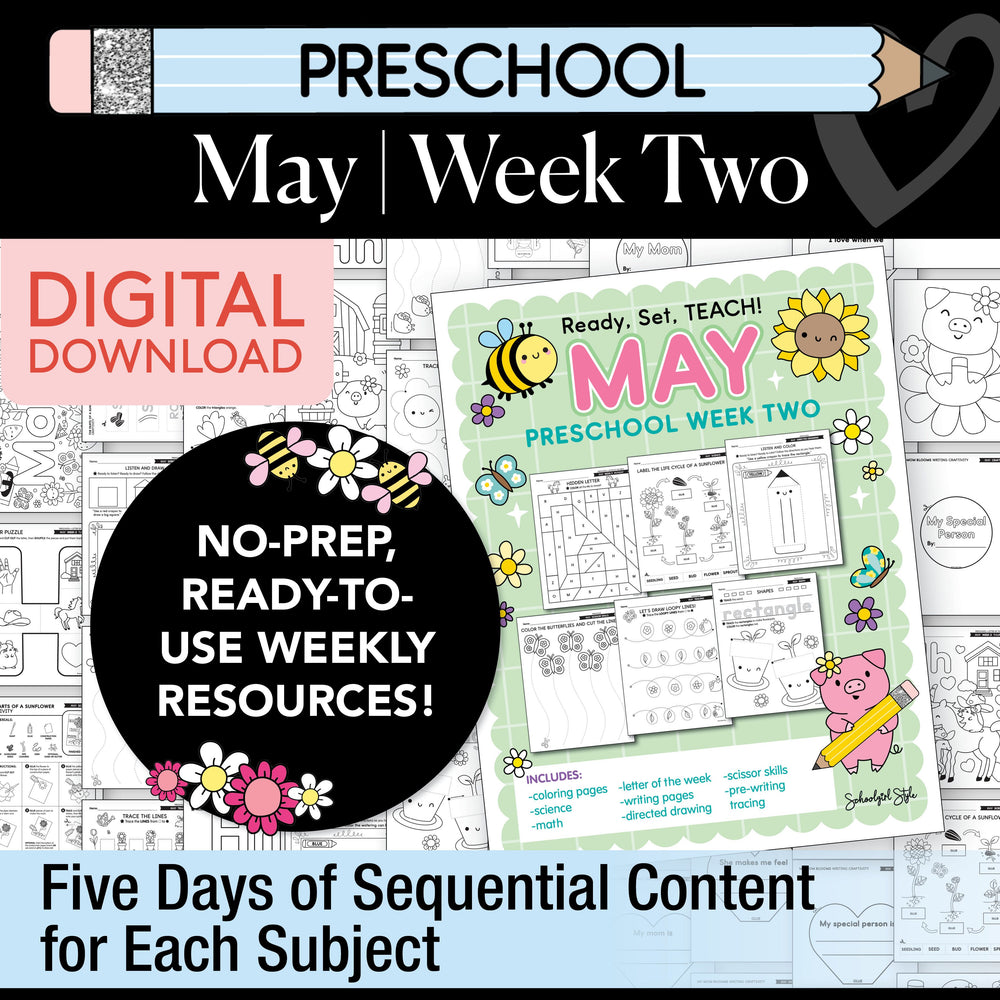 Printable Preschool May Week 2 Resources