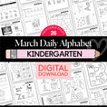 Load image into Gallery viewer, Printable Kindergarten March Daily Alphabet (Y, Z, & Full Alphabet Review)
