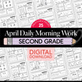 Load image into Gallery viewer, Printable Second Grade April Daily Morning Work
