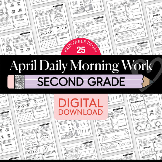 Printable Second Grade April Daily Morning Work