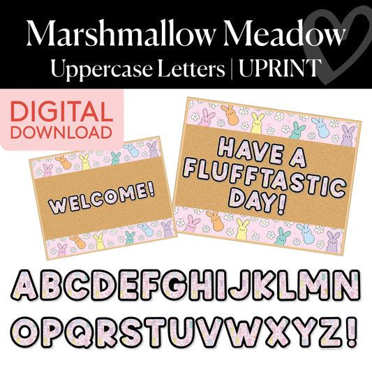 Printable Spring Uppercase Letters | Marshmallow Meadow