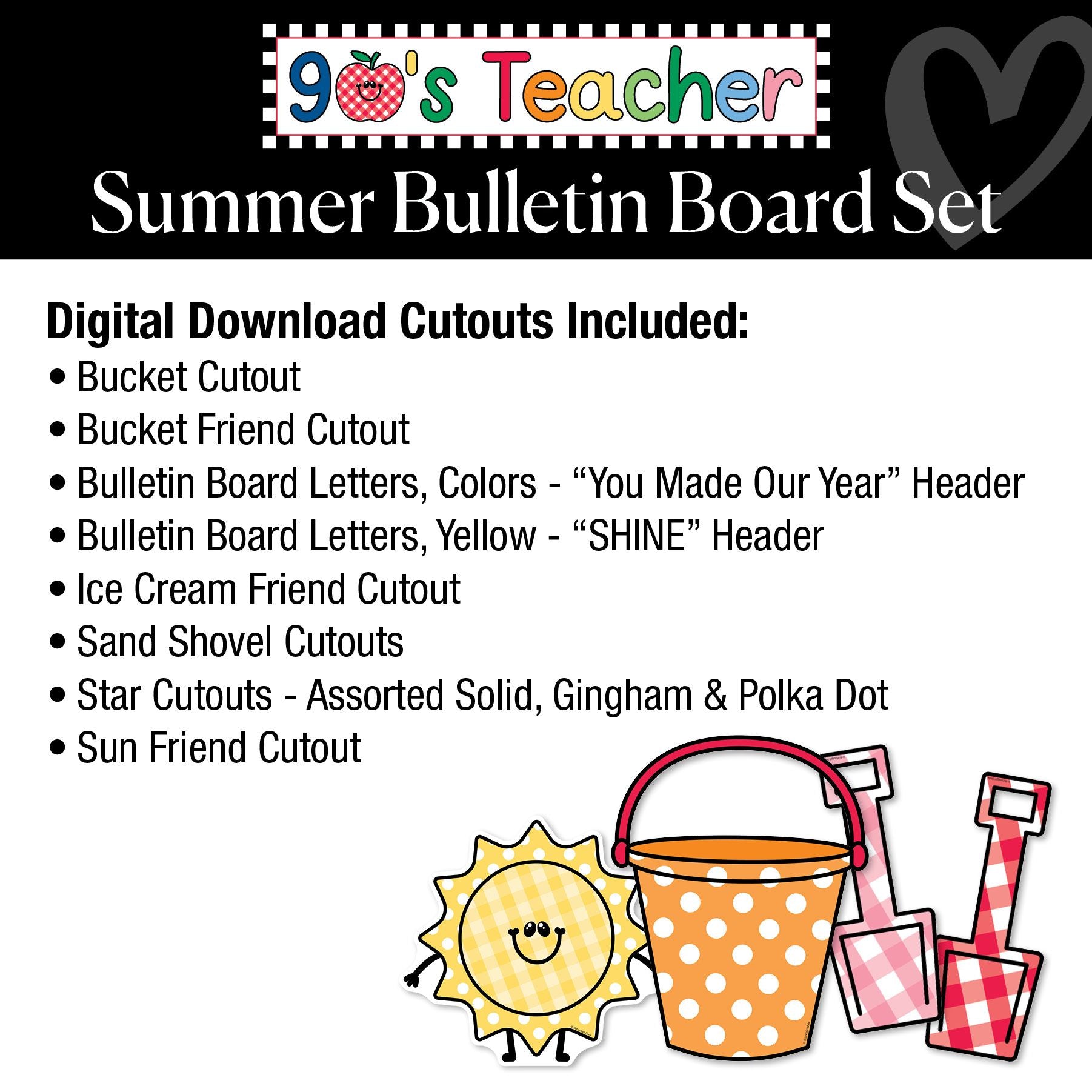 Retro You Made Our Year Summer Bulletin Board Set | 90s Teacher