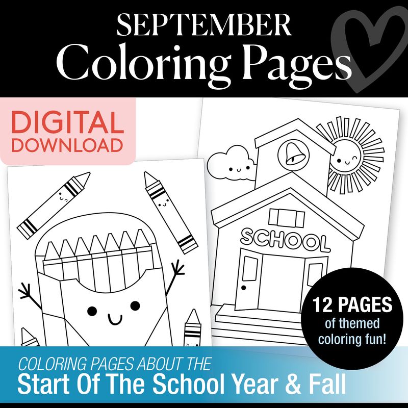 Free September Coloring Pages