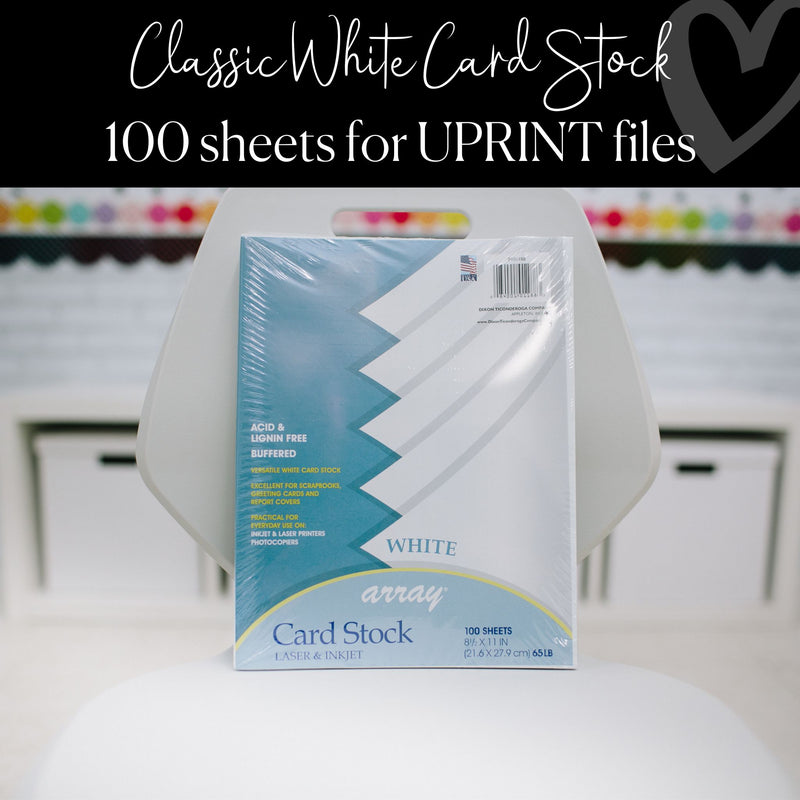 Card Stock White, 100 Sheets | Classroom Supplies | UPRINT | Classic White Card Stock