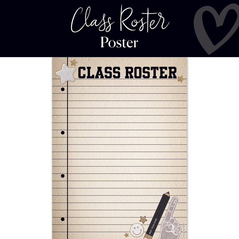 Class Roster | Classroom Posters | School Spirit | Schoolgirl Style