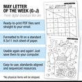 Load image into Gallery viewer, Printable Preschool May Letter Of The Week (G-H)
