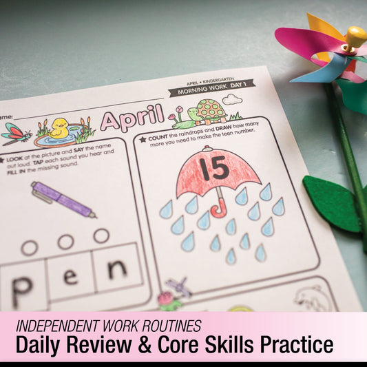 Printable Kindergarten April Daily Morning Work