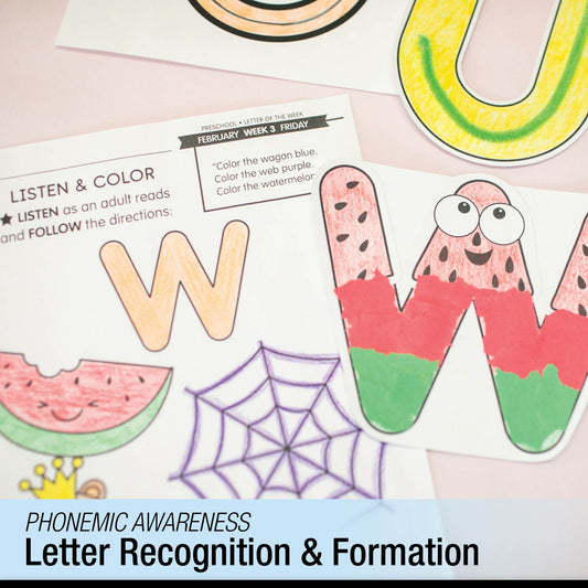 Printable Preschool February Letter of the Week (U-X)