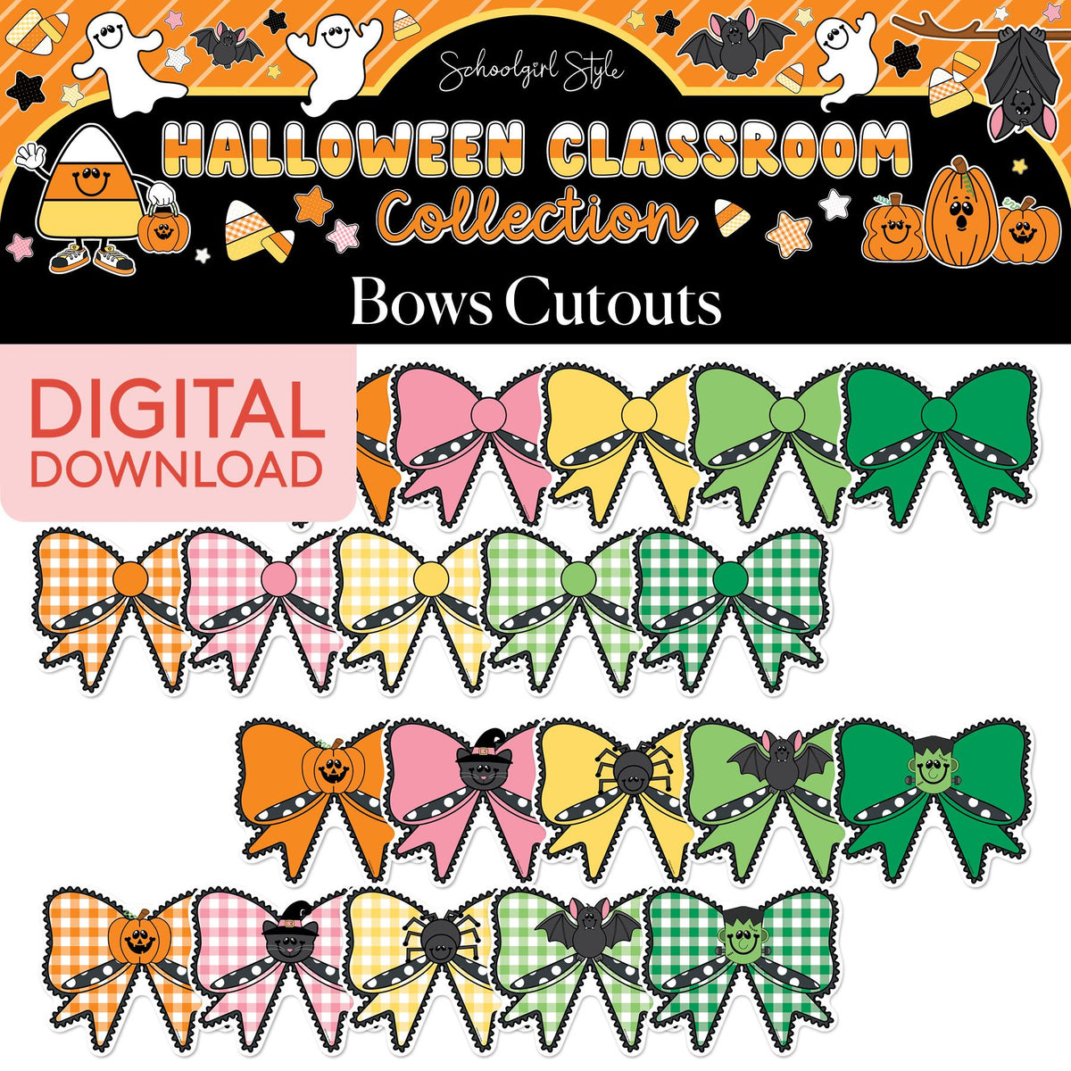 Printable Halloween Bows Cutouts | 90s Teacher