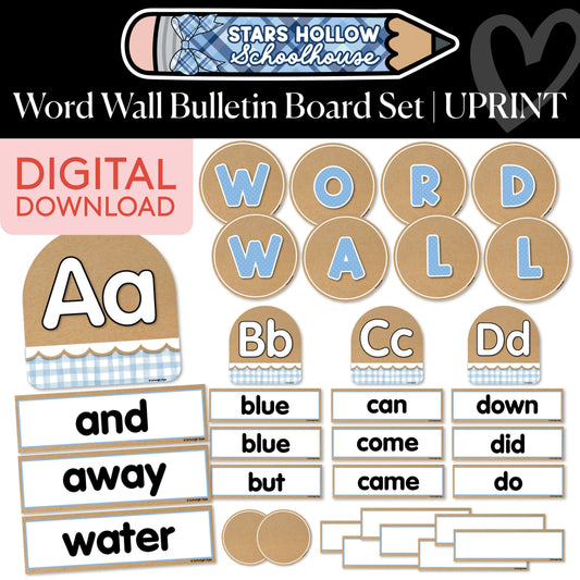 Printable Cozy Word Wall Bulletin Board Set | School in Stars Hollow