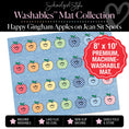 Load image into Gallery viewer, Happy Gingham Apples on Jean Washable Classroom Rug by Schoolgirl Style
