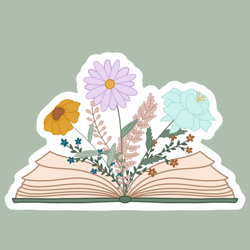 Blooming Book Sticker