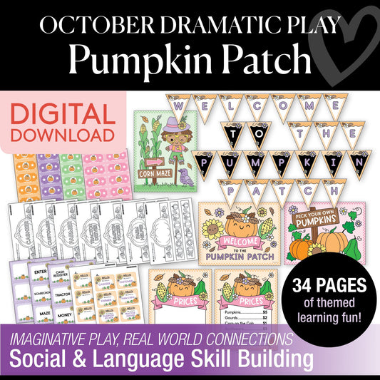 Printable October Dramatic Play Pumpkin Patch