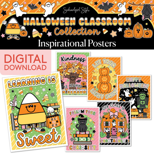 Printable Halloween Inspirational Posters | 90s Teacher