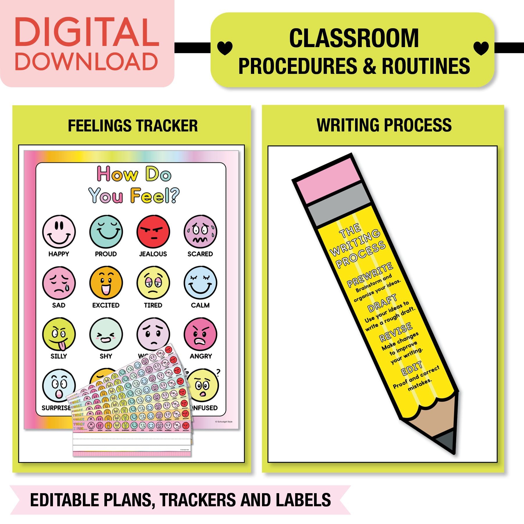 Printable Ultimate Brights Classroom Management and Organization Bundle