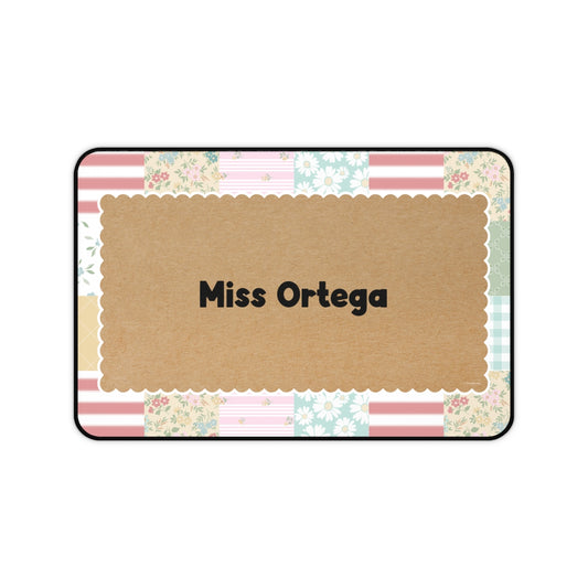 Patchwork Personalized Desk Mat | Miss Honey's Cottage Classroom