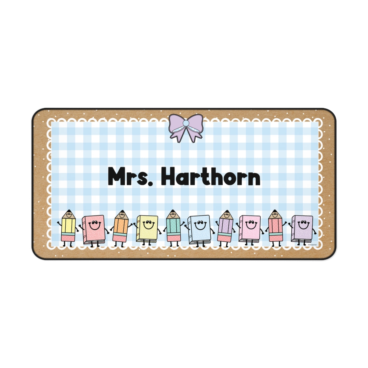 School Supply Friends Personalized Desk Mat | A Year In Pastel