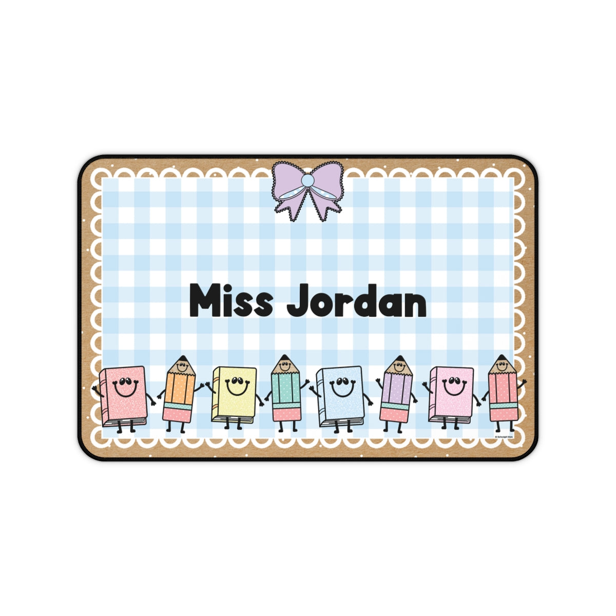 School Supply Friends Personalized Desk Mat | A Year In Pastel