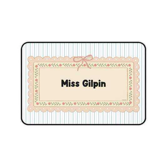Cozy Cottage Core Personalized Desk Mat | Miss Honey's Cottage Classroom