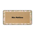 Load image into Gallery viewer, Kraft Paper Floral Personalized Desk Mat | Miss Honey's Cottage Classroom
