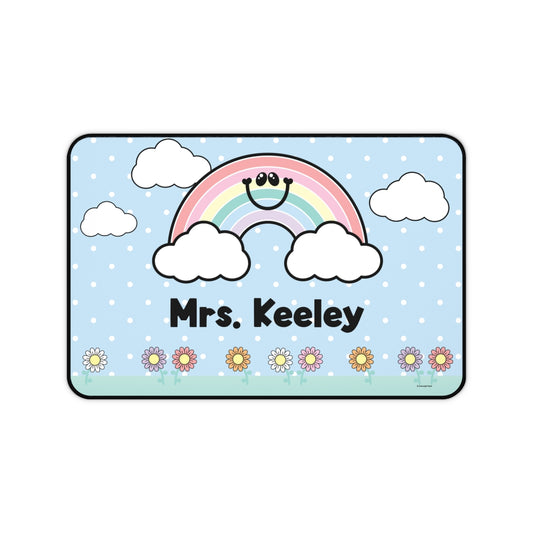 Pastel Rainbow Personalized Desk Mat | A Year In Pastel