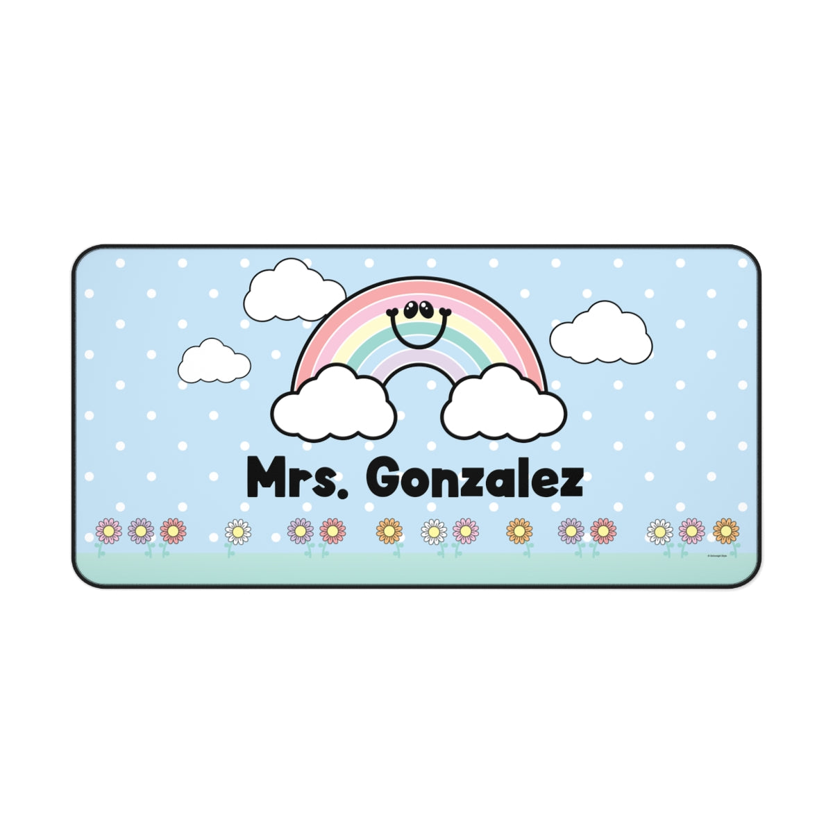 Pastel Rainbow Personalized Desk Mat | A Year In Pastel