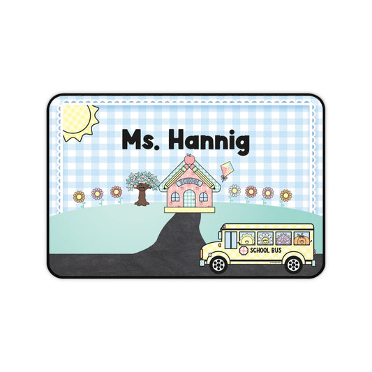 First Day of School Personalized Desk Mat | A Year In Pastel