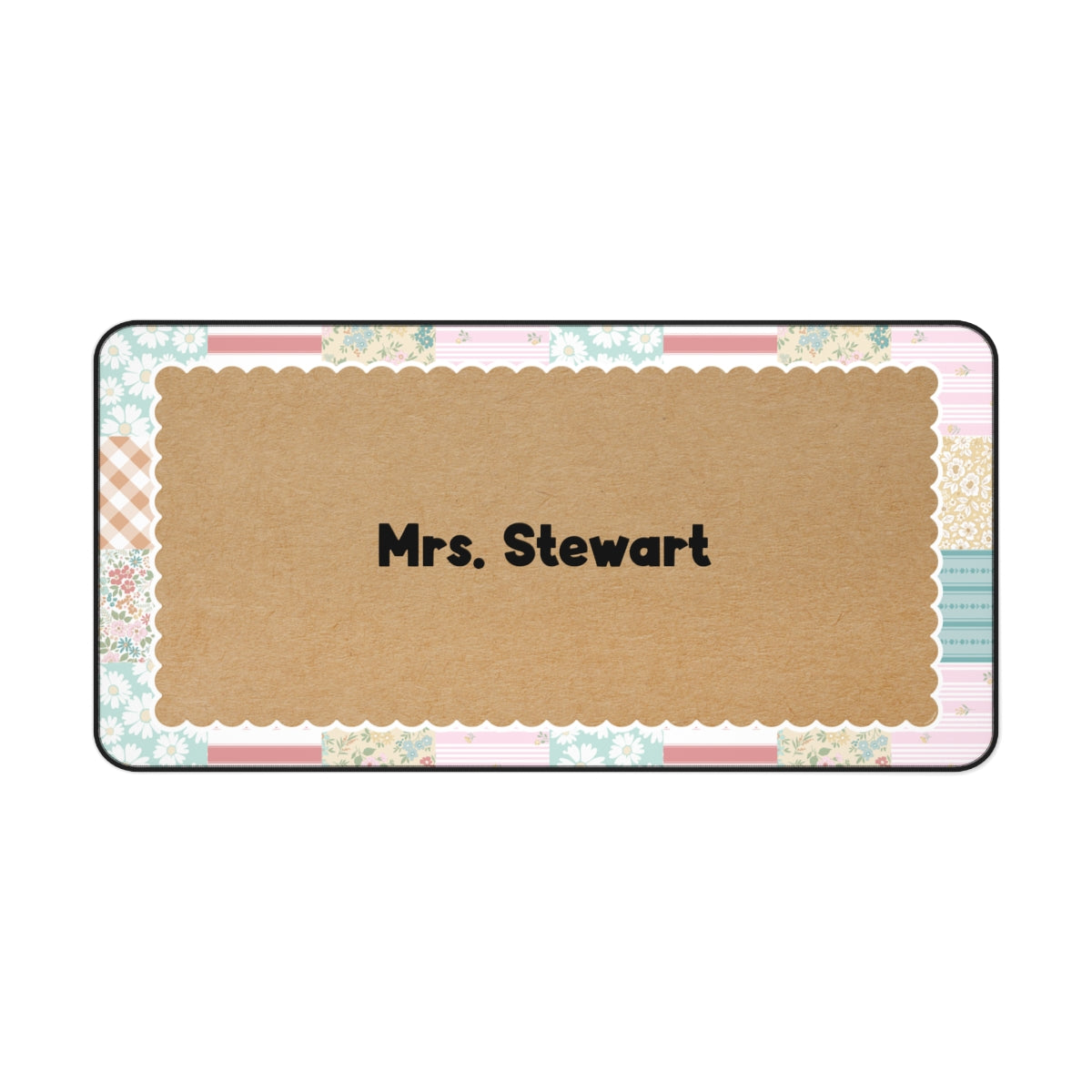Patchwork Personalized Desk Mat | Miss Honey's Cottage Classroom