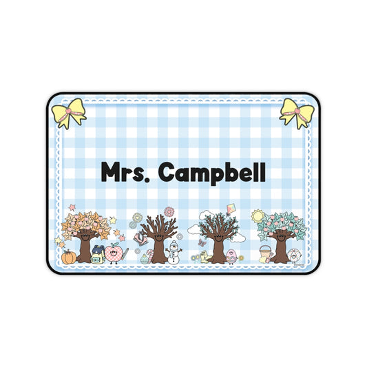 The Four Seasons Personalized Desk Mat | A Year In Pastel