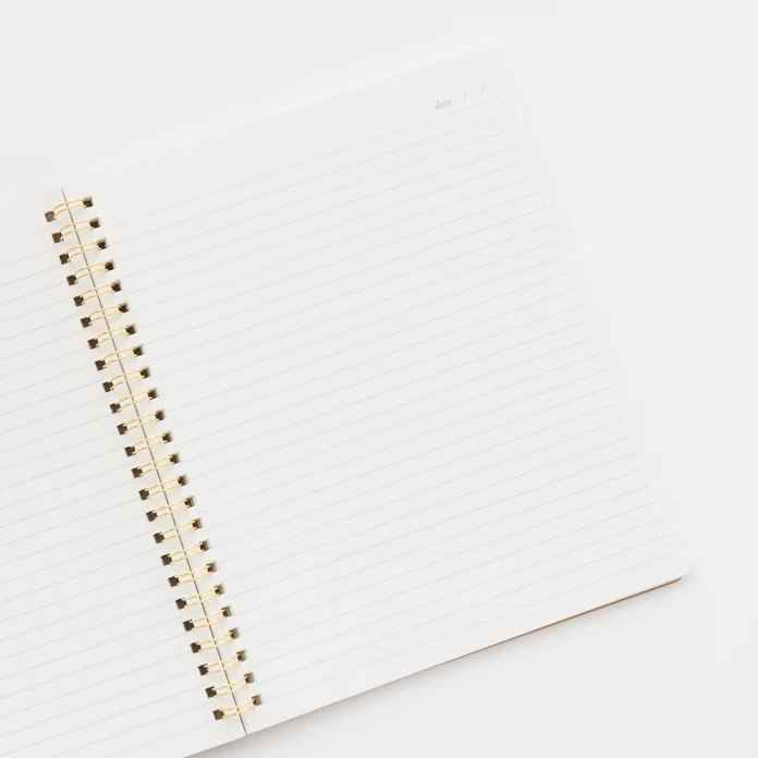 Spiral Notebook | Cream & Black Scatter Dot | Stationery | Style House Design Studio