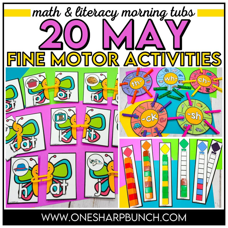 Spring Fine Motor May Activities | Spring and May Morning Work Tubs